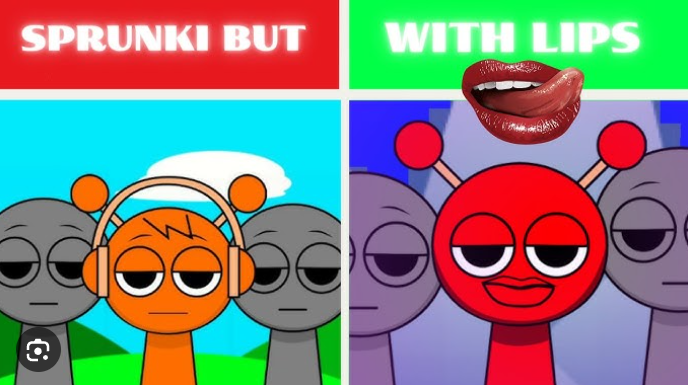 Sprunki But Lips - Create Music While Cartoon Lips Go Hilariously Wild